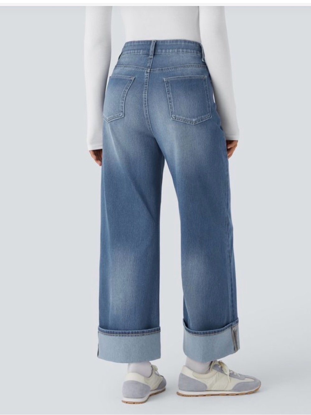 Halara flex denim cuffed jeans
